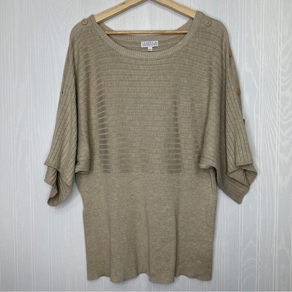 Joseph A Tops - Joseph A Oatmeal ribbed dolman shirt size XL